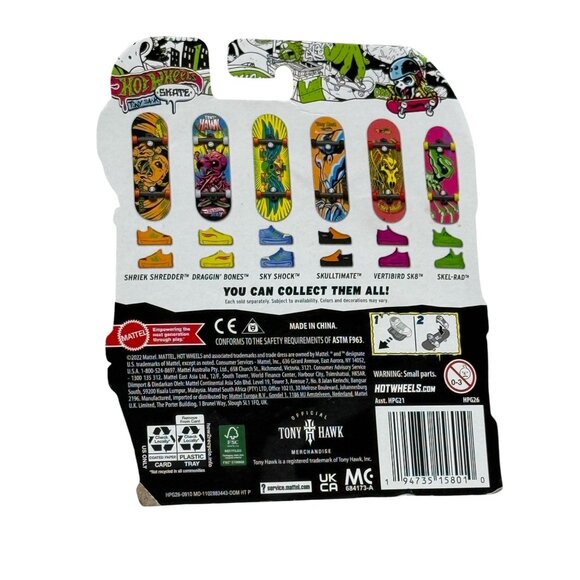 Tony Hawk Hot Wheels Skate Vertibird SK8 Fingerboard Pink Shoes 2022 New - Picture 3 of 3
